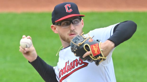 Cleveland Guardians starting pitcher Tanner Bibee